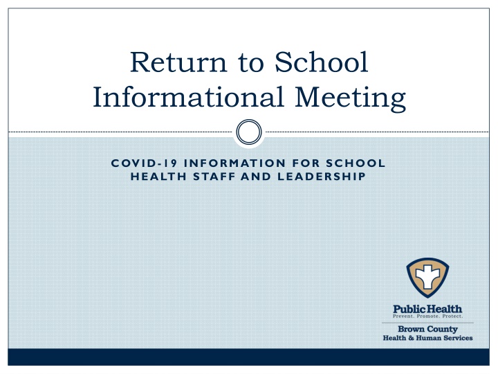 return to school informational meeting