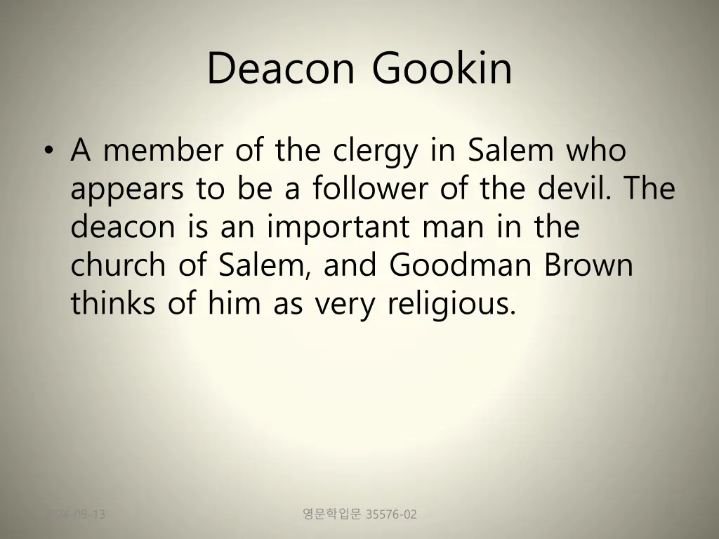 deacon gookin