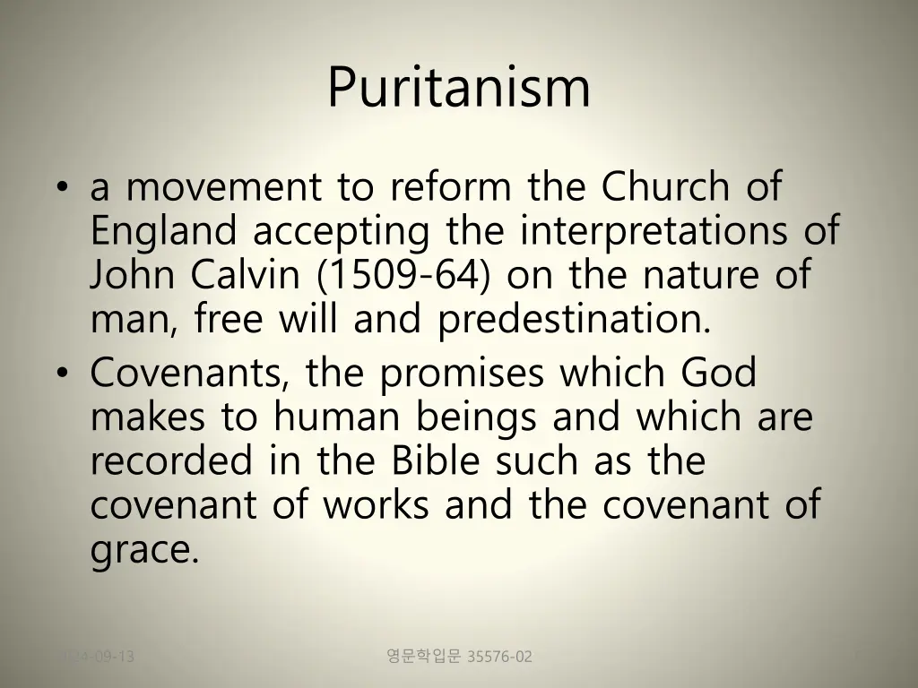 puritanism