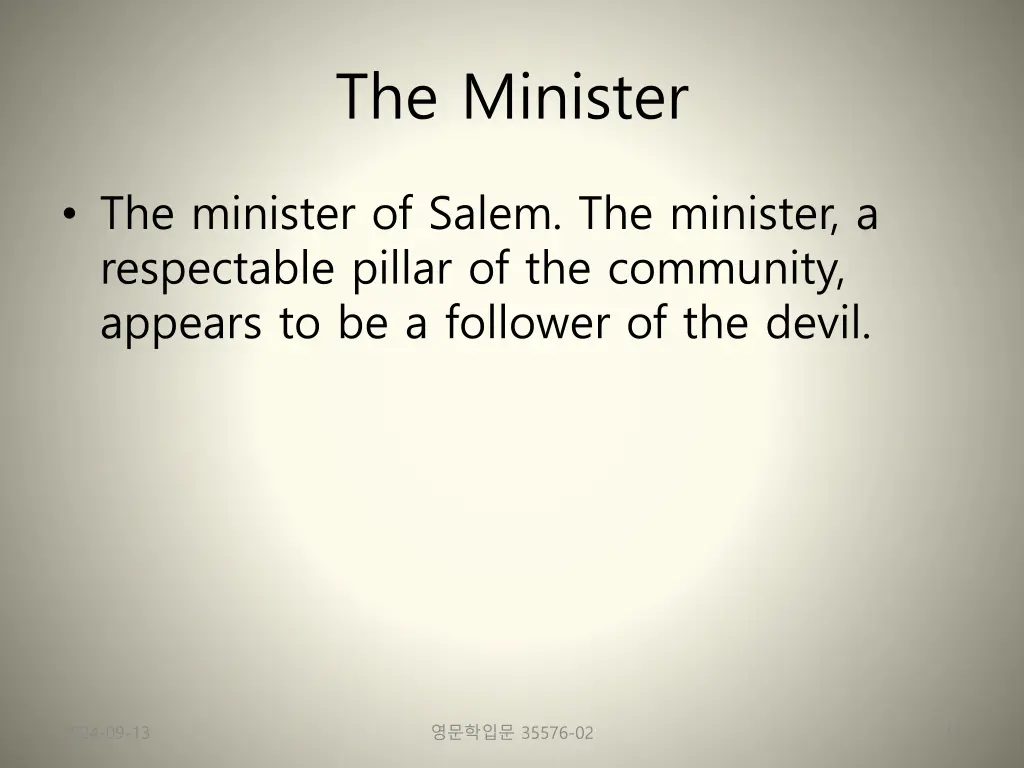 the minister