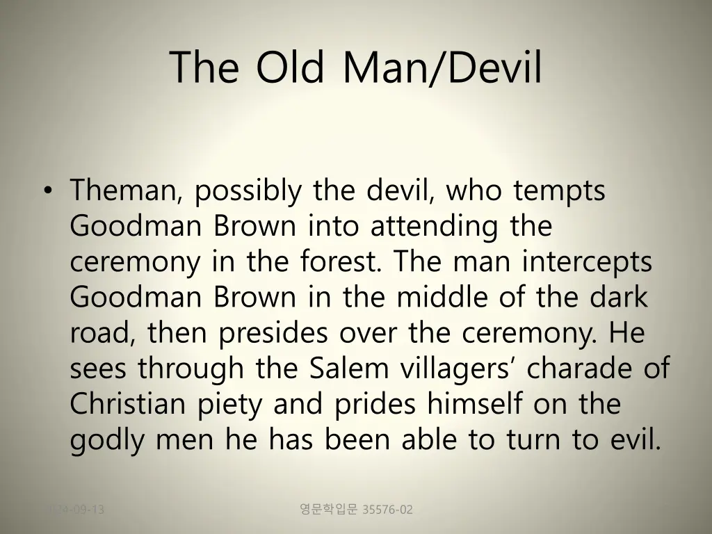 the old man devil