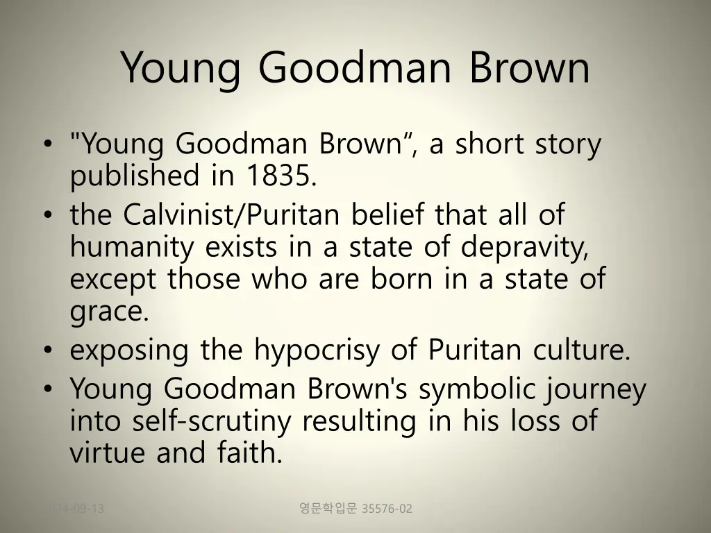 young goodman brown 1