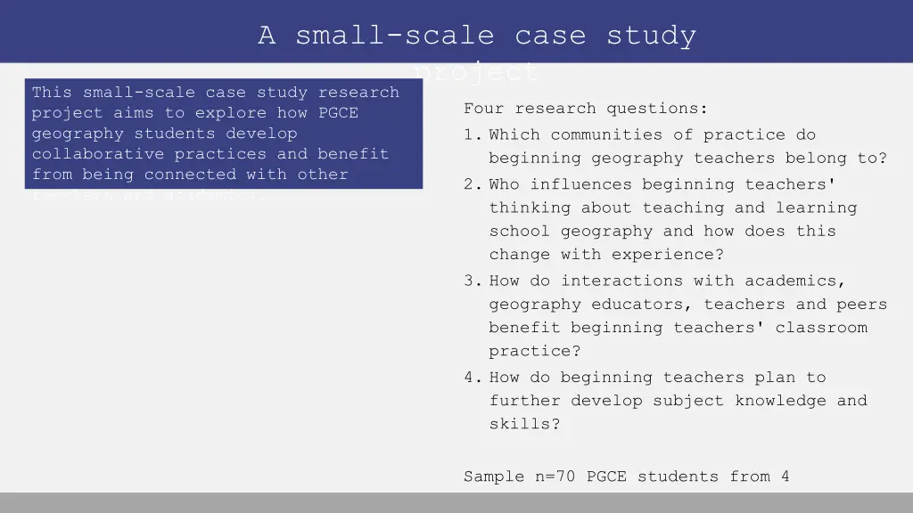 a small scale case study project this small scale