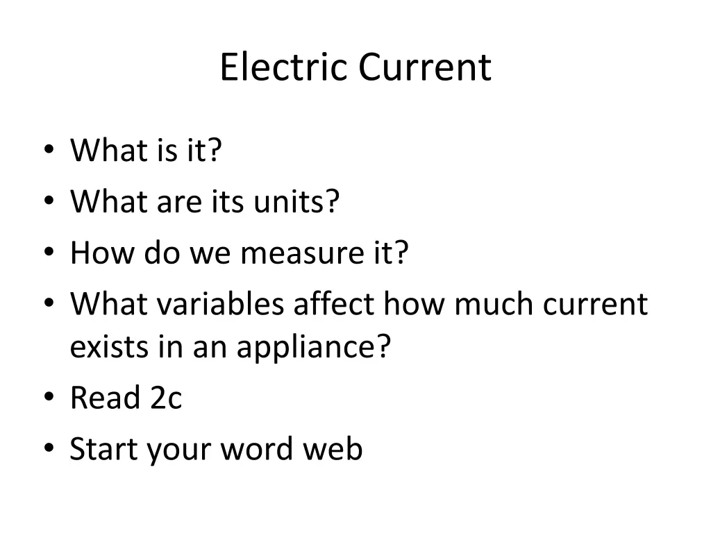 electric current