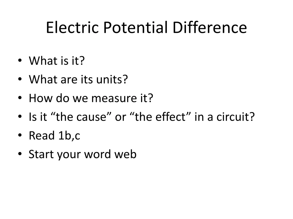 electric potential difference