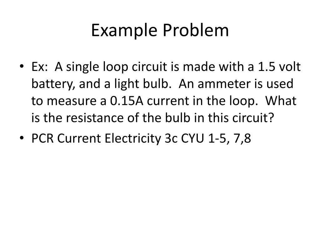 example problem