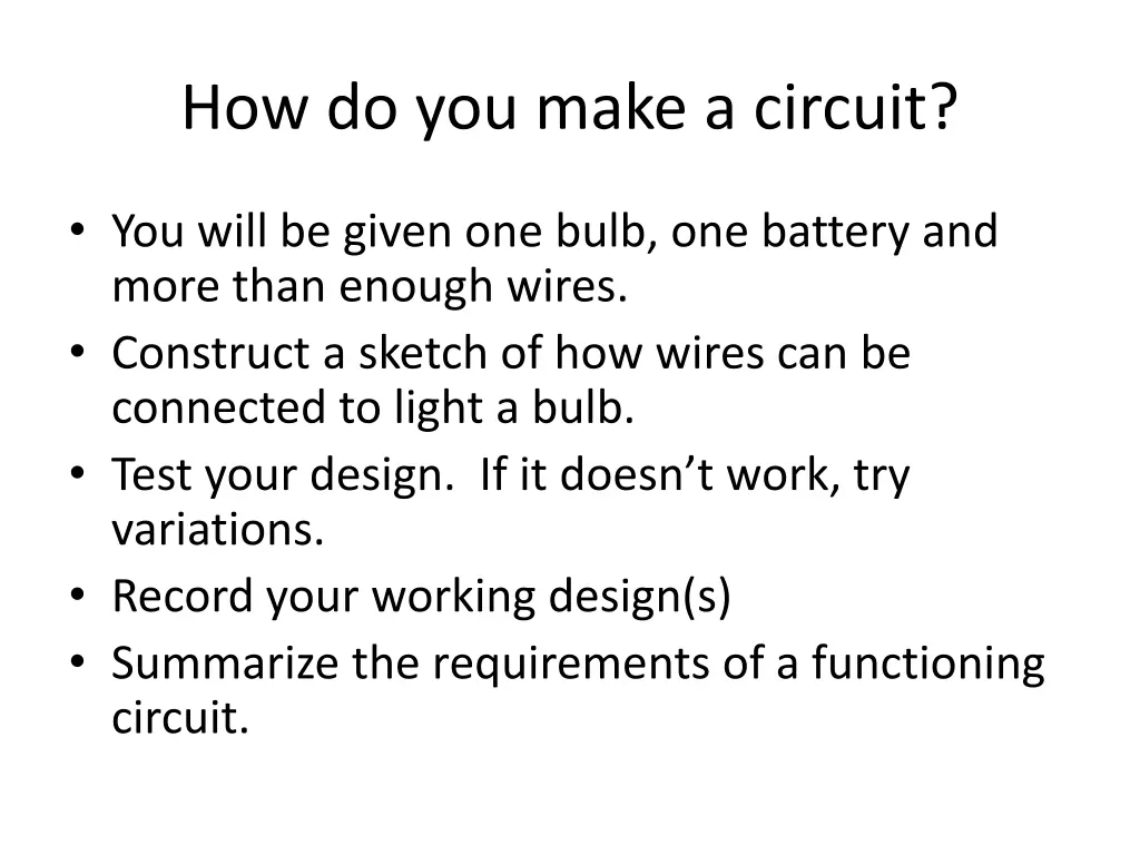 how do you make a circuit