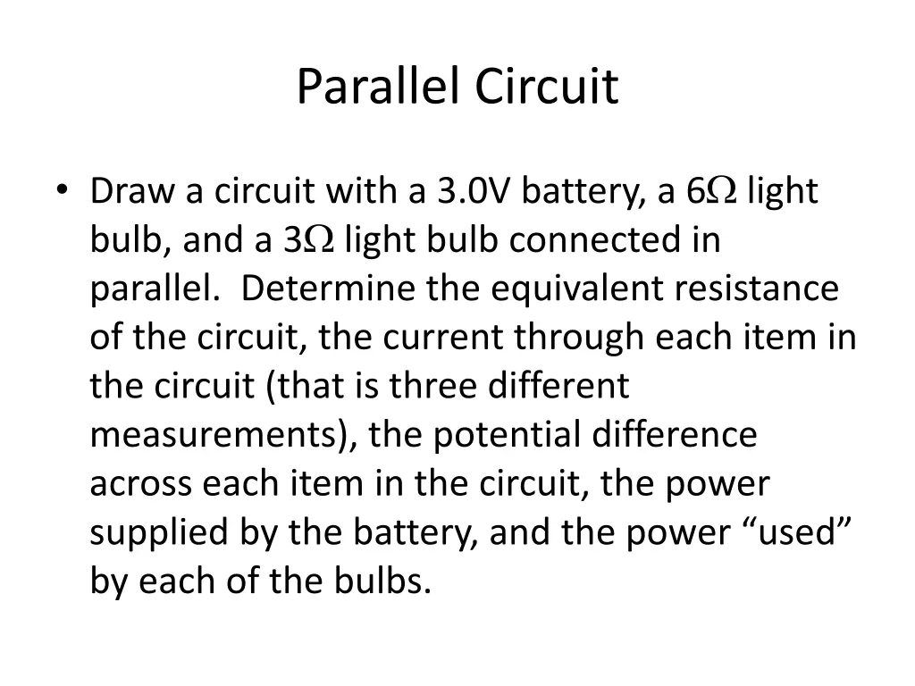 parallel circuit 1