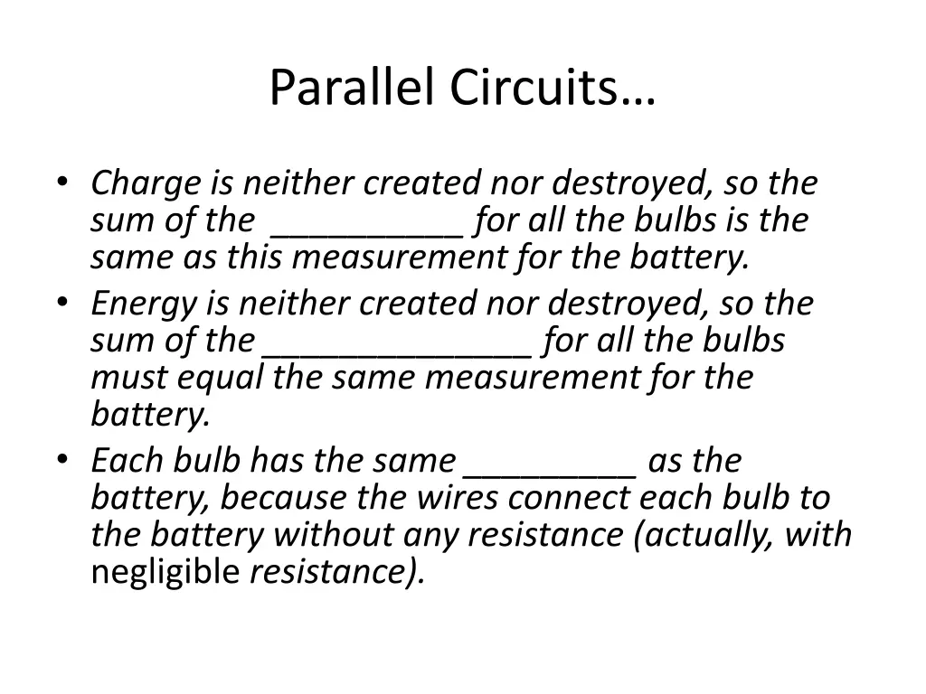 parallel circuits 1