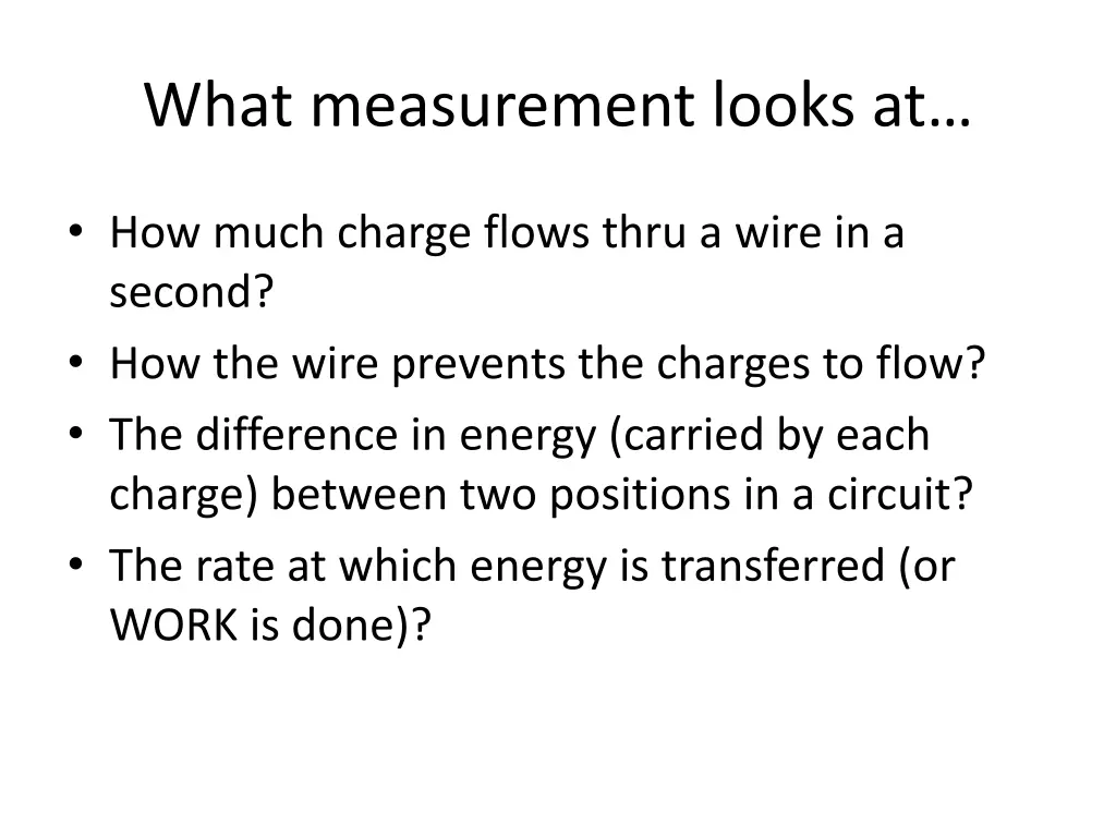 what measurement looks at