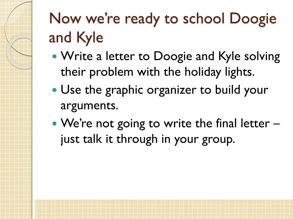 now we re ready to school doogie and kyle write