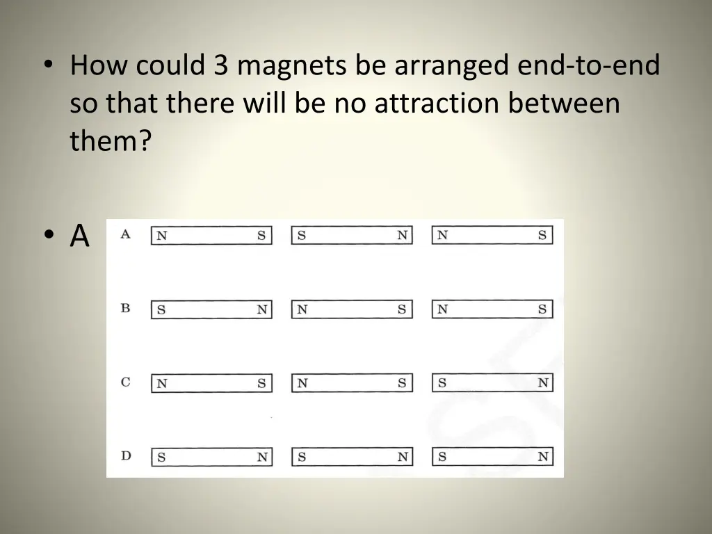 how could 3 magnets be arranged