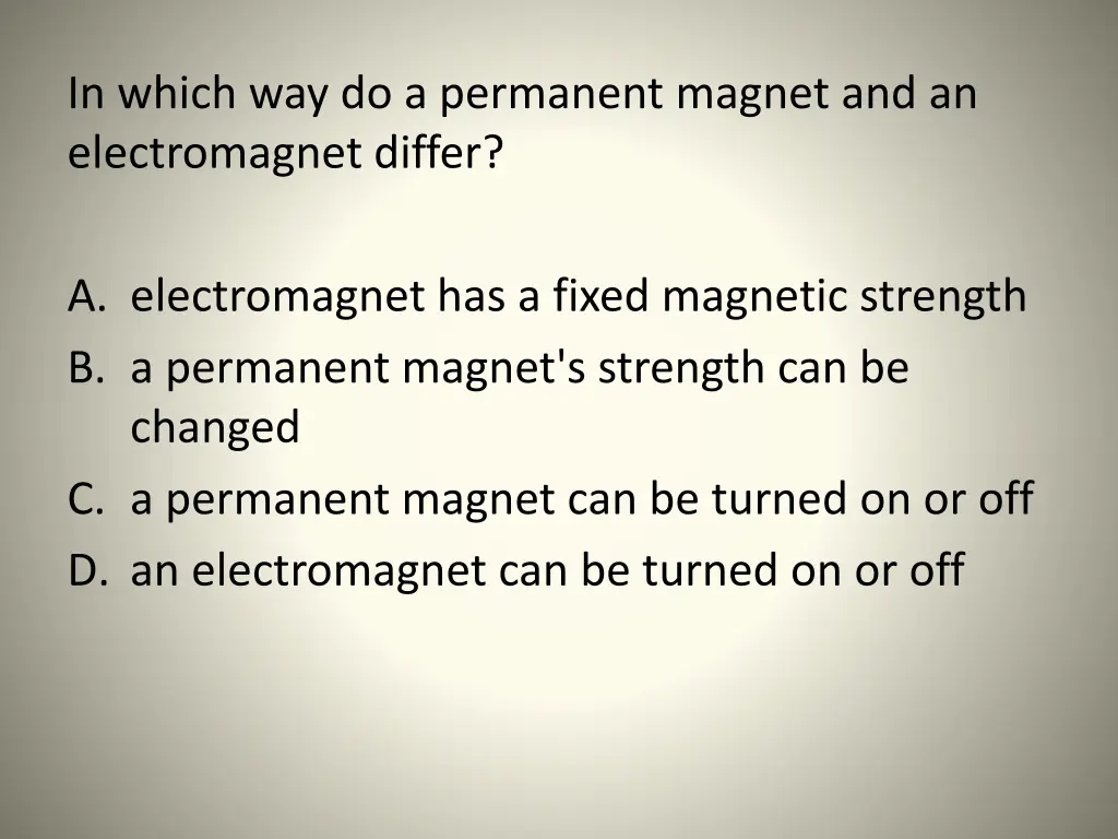 in which way do a permanent magnet