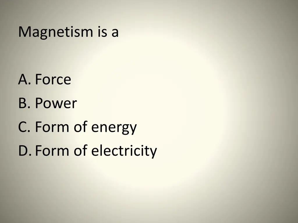 magnetism is a