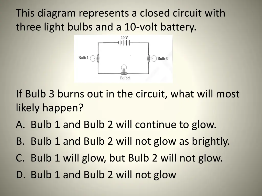 this diagram represents a closed circuit with