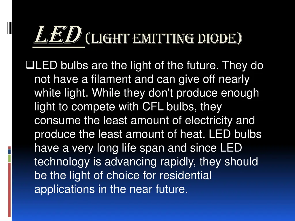 led light emitting diode