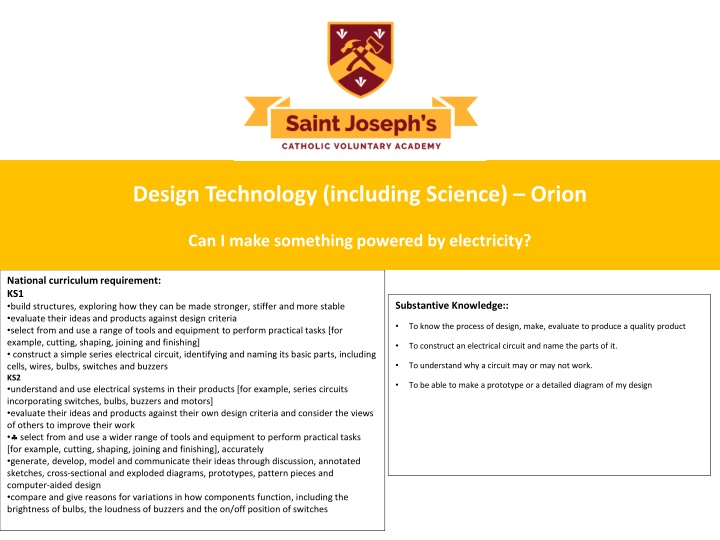 design technology including science orion