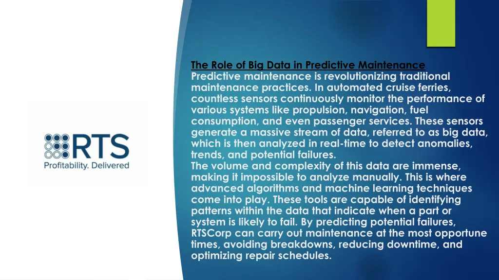 the role of big data in predictive maintenance