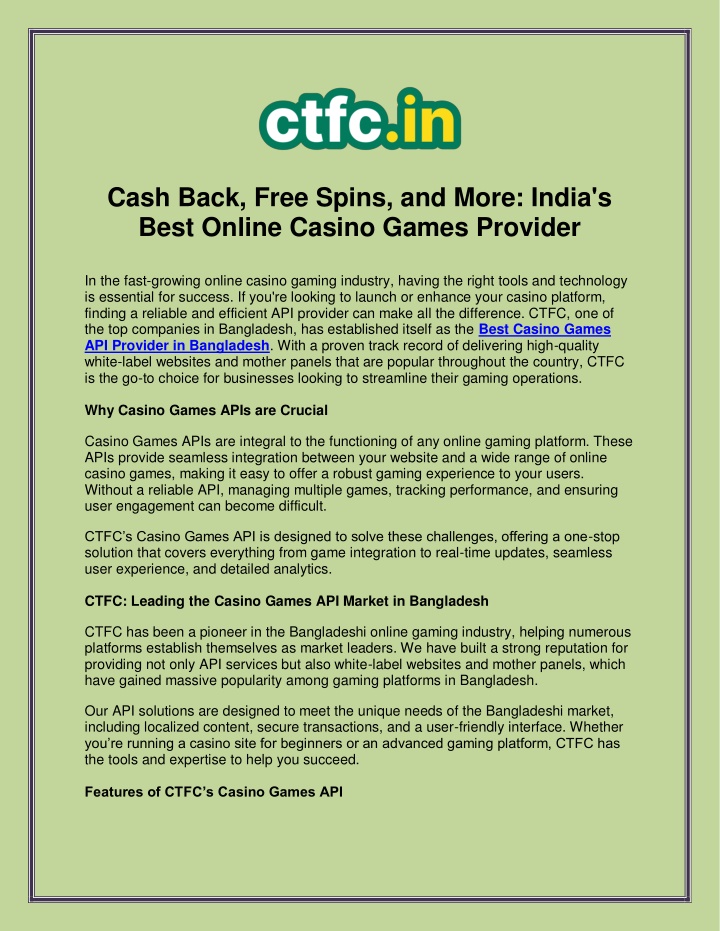 cash back free spins and more india s best online