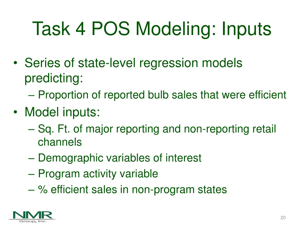 task 4 pos modeling inputs