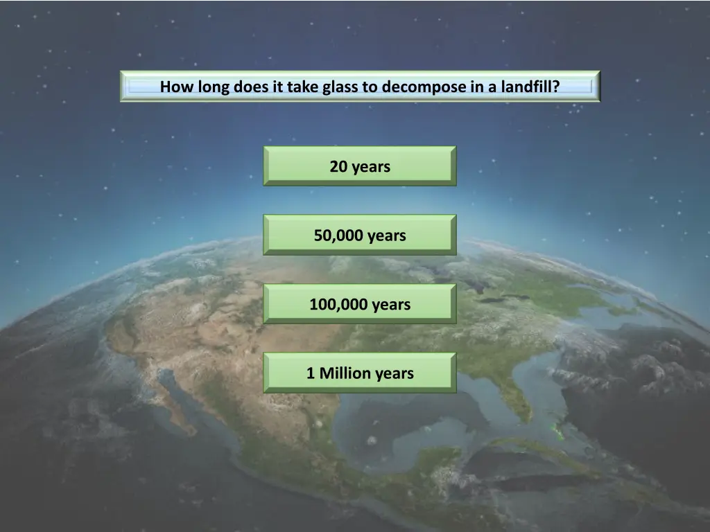 how long does it take glass to decompose