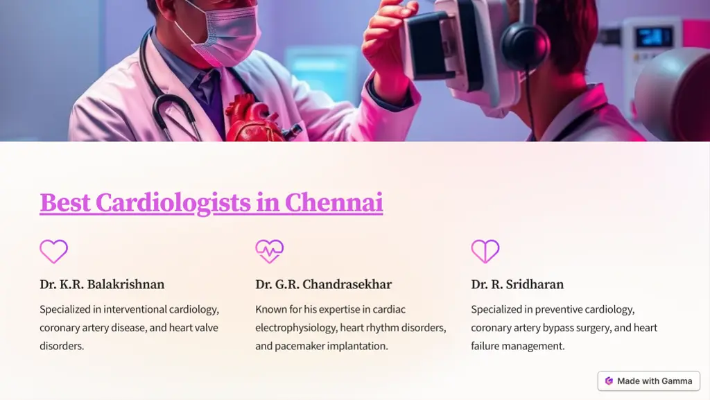 best cardiologists in chennai