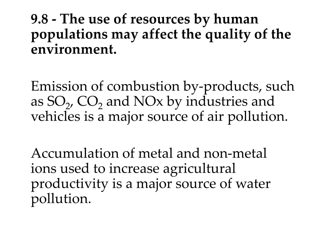 9 8 the use of resources by human populations