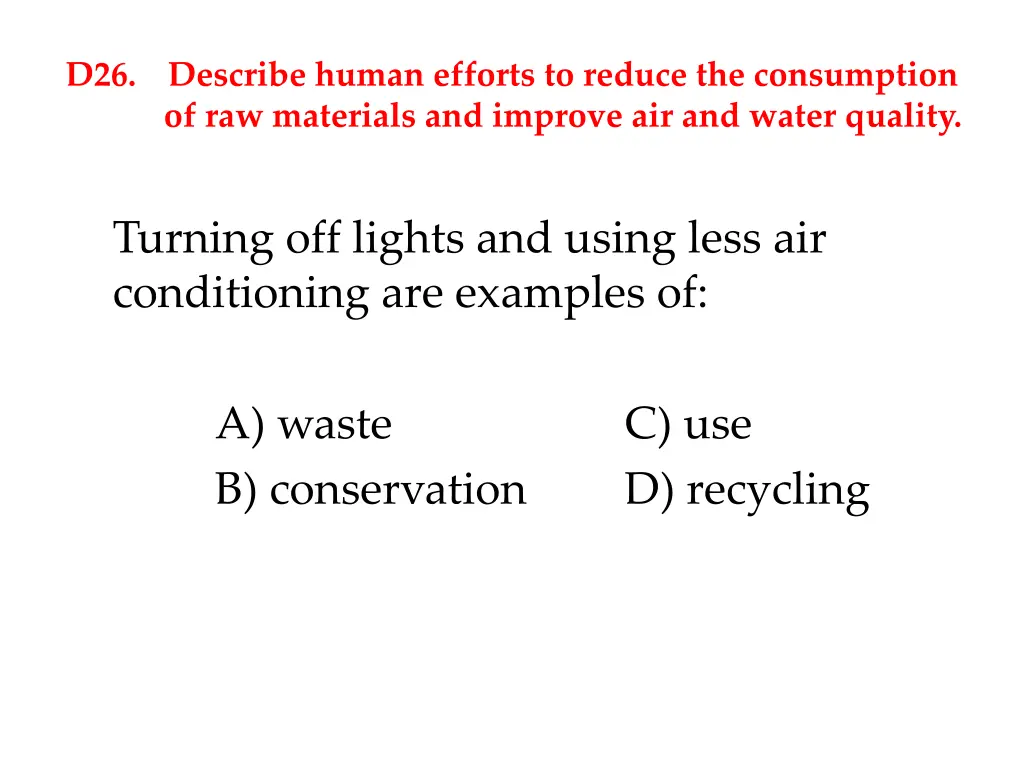 d26 describe human efforts to reduce