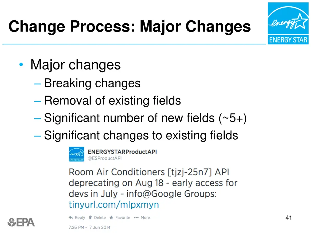 change process major changes