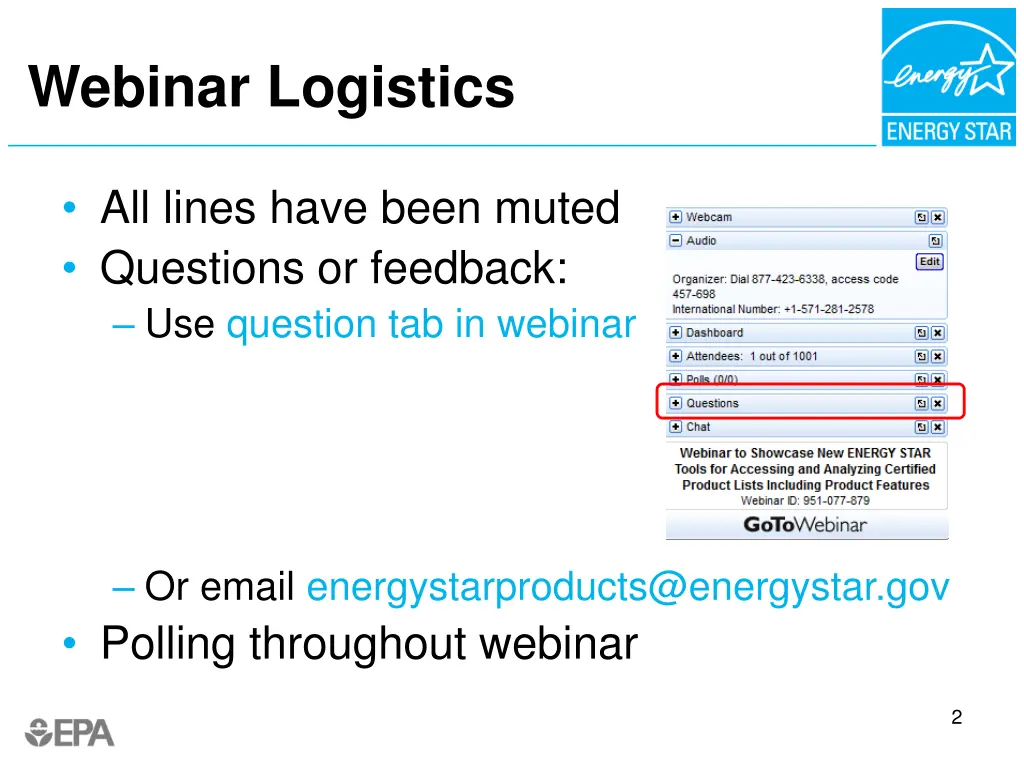 webinar logistics