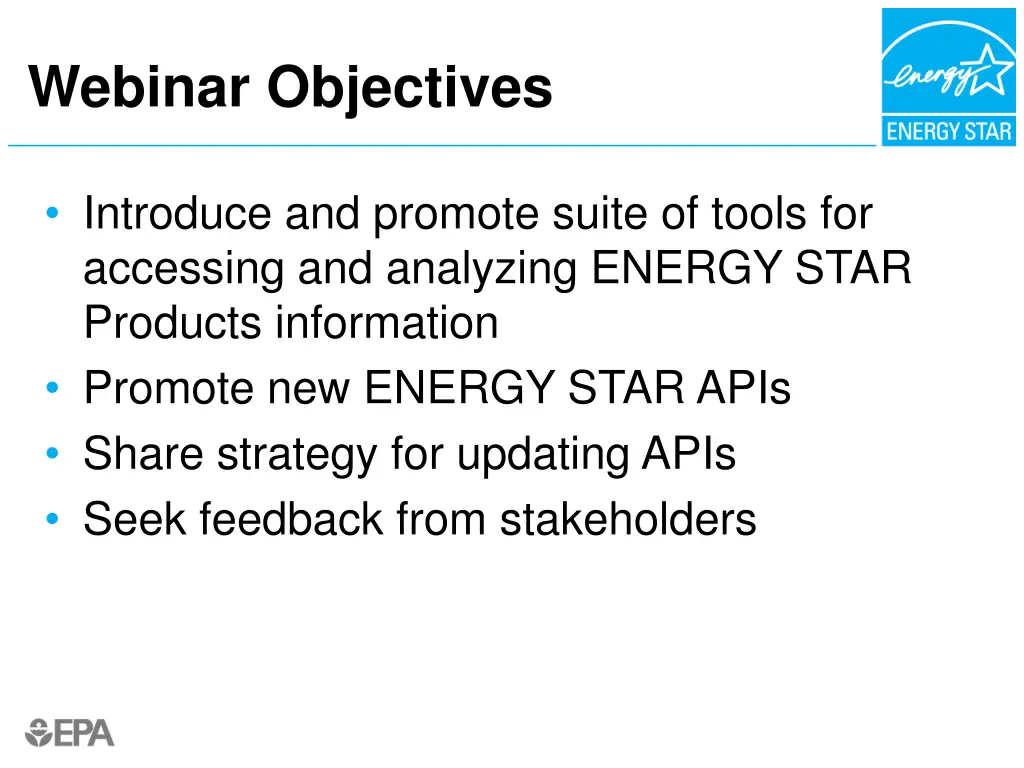 webinar objectives