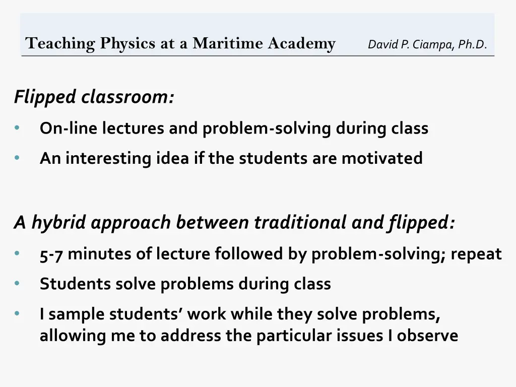 teaching physics at a maritime academy david 8