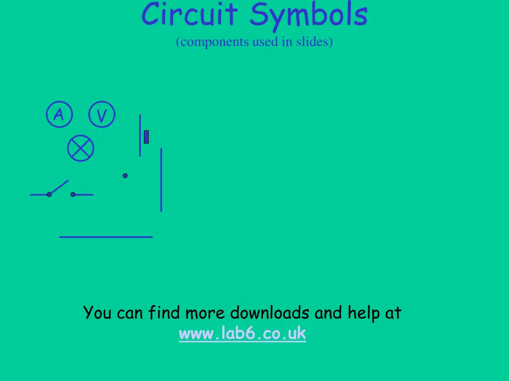 circuit symbols components used in slides