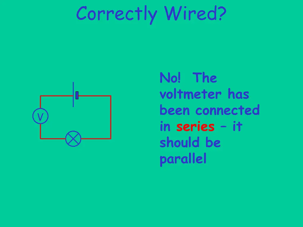 correctly wired