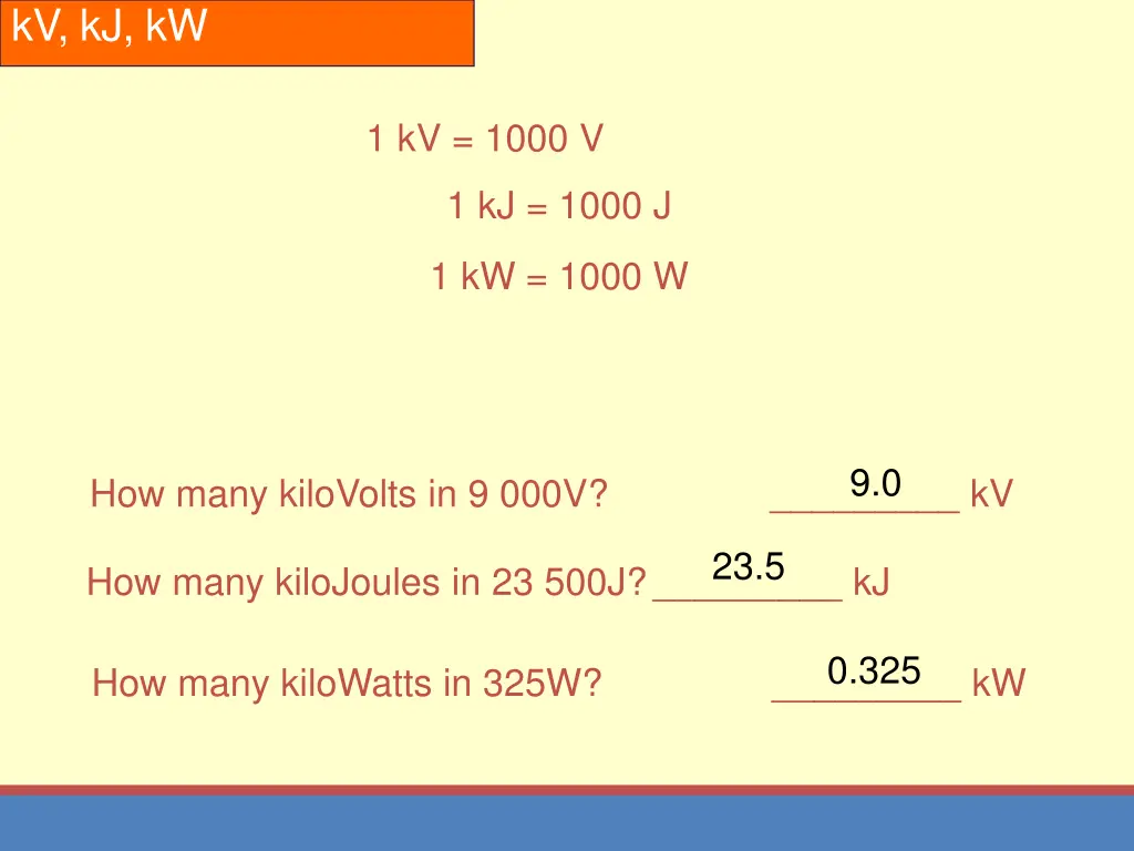 kv kj kw 1