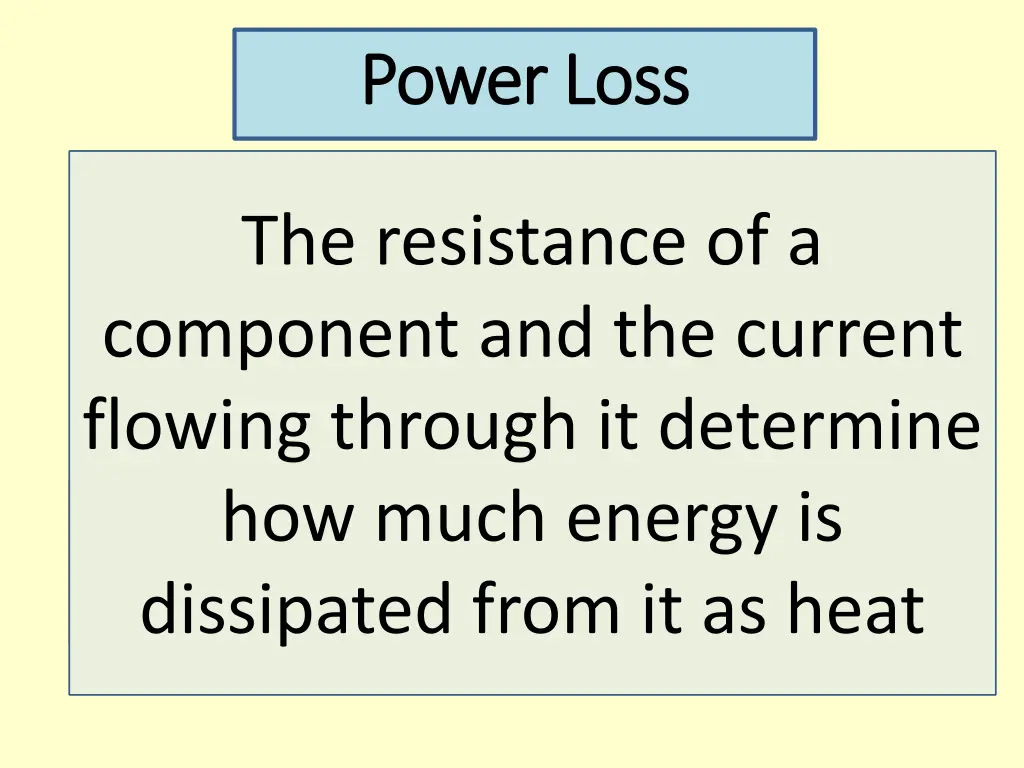 power loss power loss