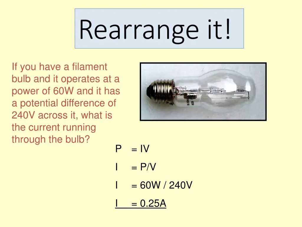 rearrange it