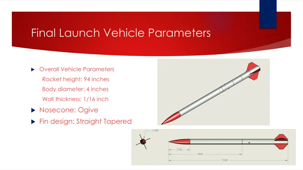 final launch vehicle parameters