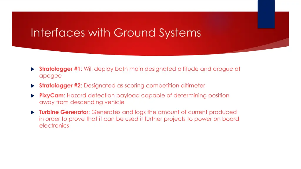 interfaces with ground systems