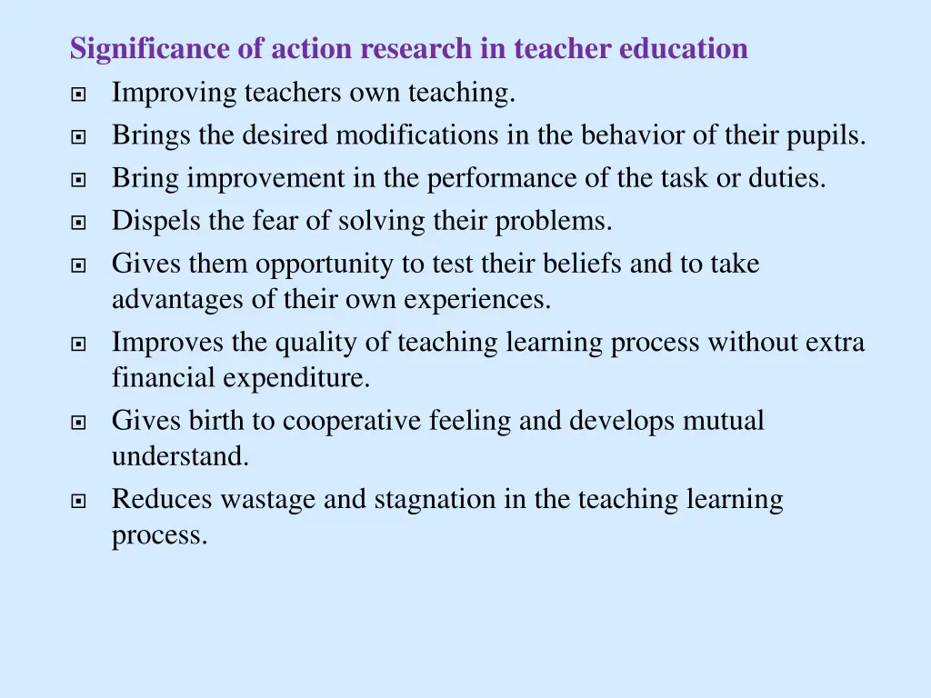 significance of action research in teacher