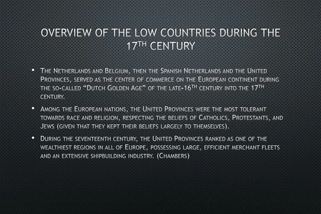 overview of the low countries during