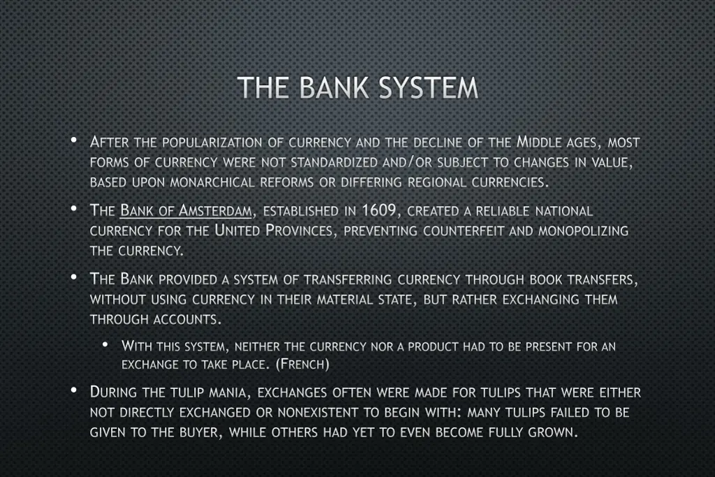 the bank system