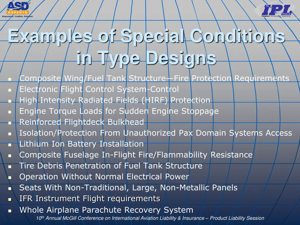 examples of special conditions in type designs 1