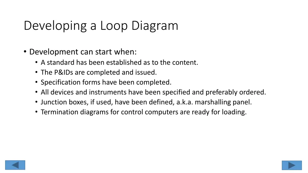 developing a loop diagram