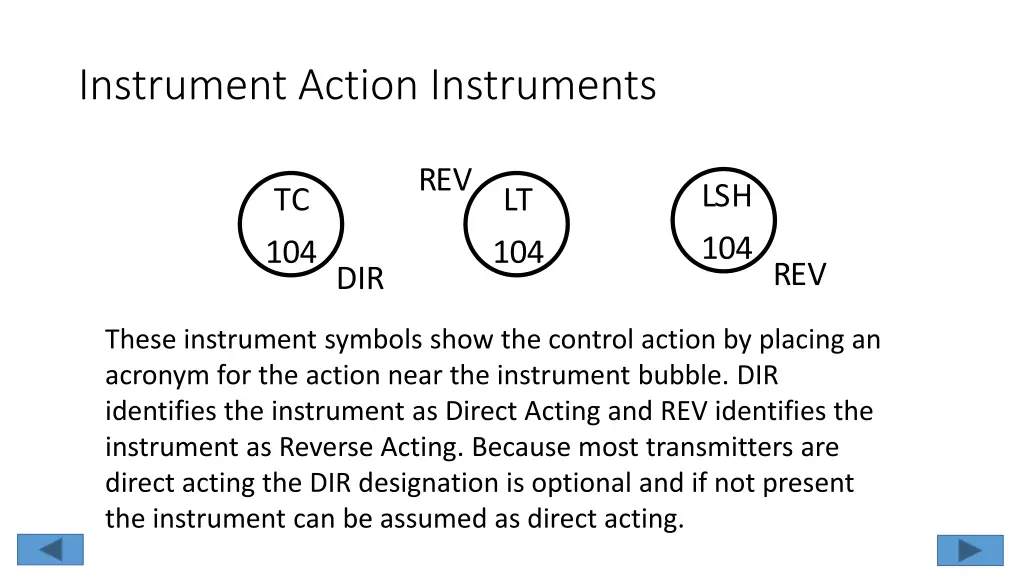 instrument action instruments