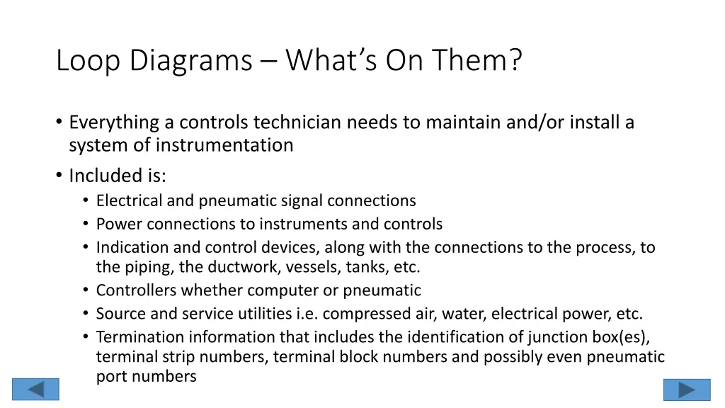 loop diagrams what s on them