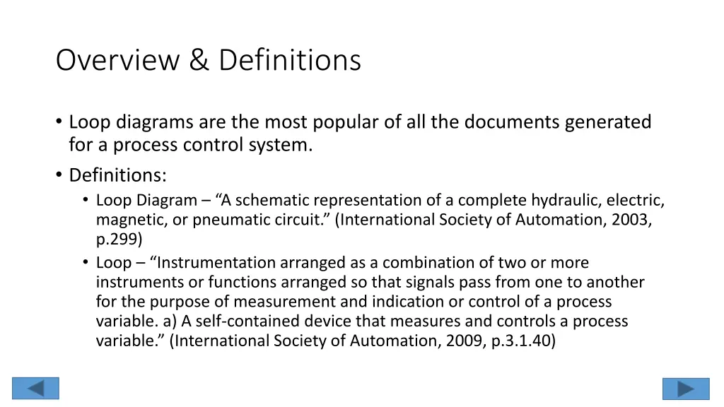 overview definitions