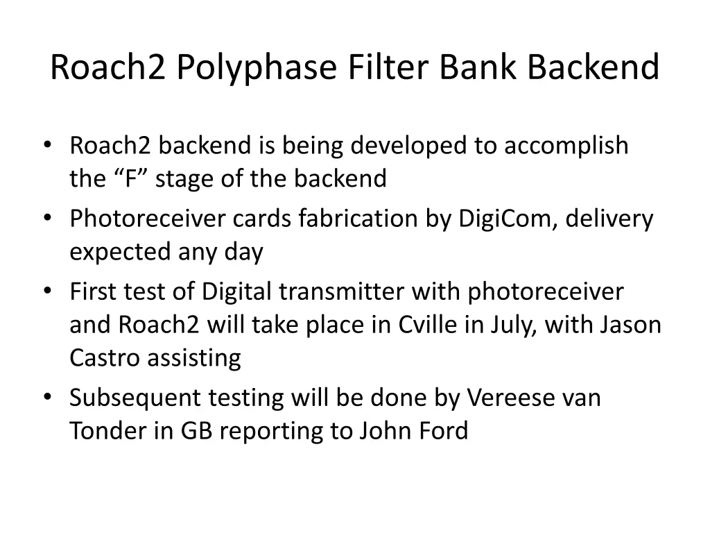 roach2 polyphase filter bank backend