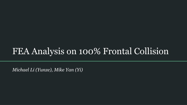 fea analysis on 100 frontal collision