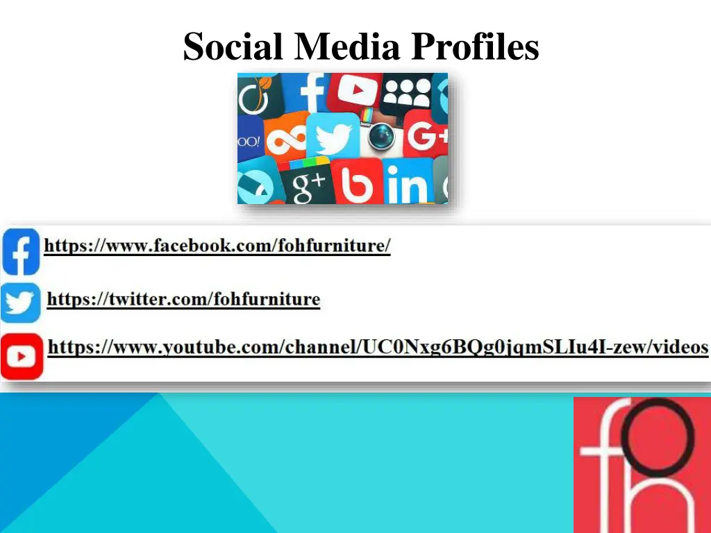 social media profiles